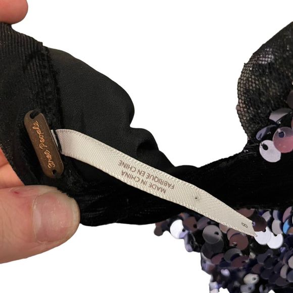 Free People Women's Purple Sequin Siren A-Line Mini Dress - Picture 3 of 6